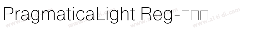 PragmaticaLight Reg字体转换